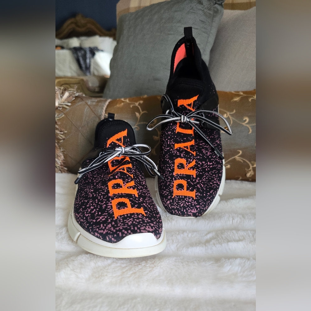 PRADA Dégradé Big Logo knit sock Sneaker - Picture 6 of 15